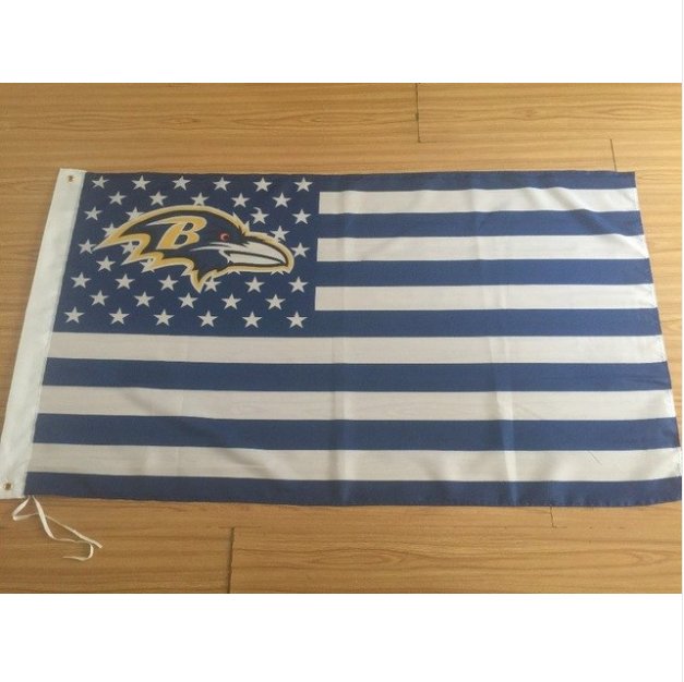 Baltimore Ravens USA star stripe NFL Premium Team Football Flag 3X5FT BR01