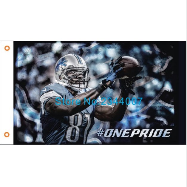 Detroit Lions Flag 3ft x 5ft Polyester NFL Banner Flying Custom flag 90x150cm 365