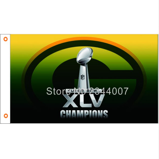 Green Bay Packers Flag 3ft x 5ft Polyester NFL Banner Flying Custom flag 90x150cm 109