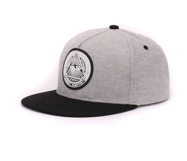 Classic 5 panels cotton snapback 3d god eyes plastic patch flat brim baseball cap hiphop unisex