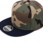 Camouflage snapback polyester cap blank flat camo baseball cap with no embroidery