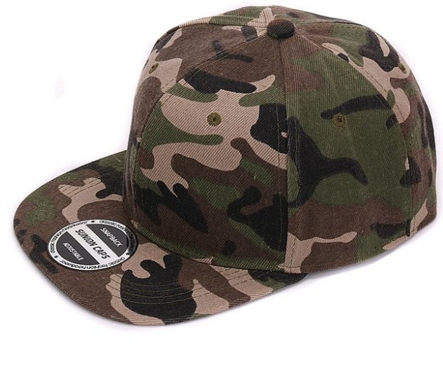 Camouflage snapback polyester cap blank flat camo baseball cap with no embroidery
