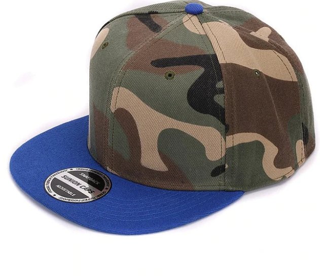 Camouflage snapback polyester cap blank flat camo baseball cap with no embroidery