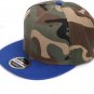Camouflage snapback polyester cap blank flat camo baseball cap with no embroidery