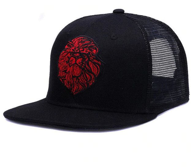 Original black baseball caps for boys girls summer sun hats embroidery lion mesh snapbacks hip hop