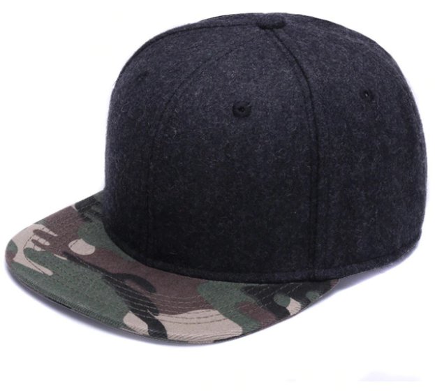 High quality Wool snapback caps plain camouflage baseball cap+hat men women winter hat