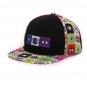 Cotton 6 panels snapback eyes embroidery and printed flat bill men baseball cap hip hop hat+cap