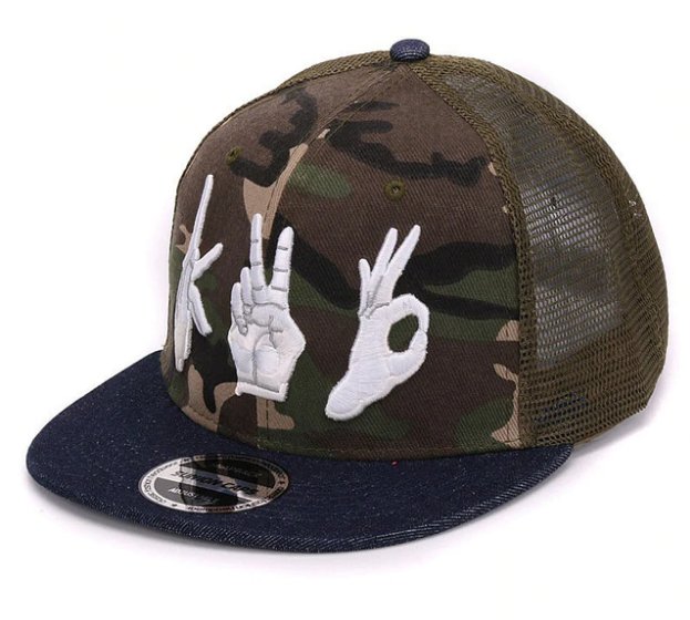 camouflage flat brim baseball caps summer sun hats mesh hip hop snapbacks 3D AK
