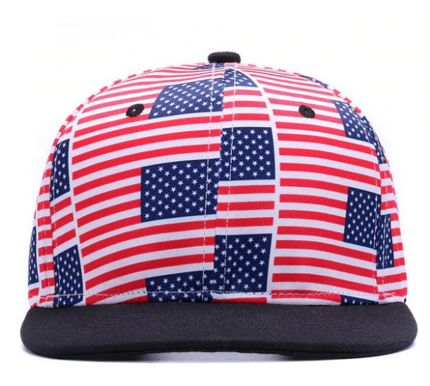 Drop shipping USA Flag snapbacks caps casual hip hop hats boys Rap Adjustable printing