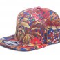 Fashion flowers baseball caps for women casual snapback cap 6panels bone gorras printing flat brim