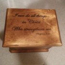 Unique Personalized Hand-Made Wooden Prayer Box// keepsake box