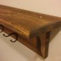 Unique Handmade Wooden Shelf with coat hooks