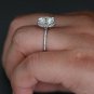 Solid Oval Cut 2.30 Ct Diamond Engagement Rings 14Kt White Gold size 6 7 8 9