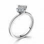 Solid 14K White Gold 1.50 Ct Princess Diamond Engagement Wedding Rings Size 6 7