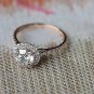 1.50ct Brilliant Round-Cut Diamond Halo Engagement Ring 10K Rose Gold