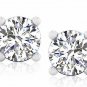 1.50 Ct Round Cut Solitaire Diamond Earring 14K Solid White Gold Stud Earrings