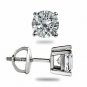 1.50 Ct Round Cut Solitaire Diamond Earring 14K Solid White Gold Stud Earrings