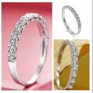1.00 Ct Womens Wedding Round Cut Diamond Band Ring 14K White Gold Plated