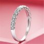 1.00 Ct Womens Wedding Round Cut Diamond Band Ring 14K White Gold Plated