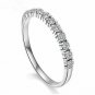 1.00 Ct Womens Wedding Round Cut Diamond Band Ring 14K White Gold Plated