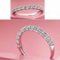 1.00 Ct Womens Wedding Round Cut Diamond Band Ring 14K White Gold Plated