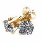 14 Karat Yellow Gold Finish .50CT Diamond Studs