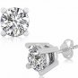 Round Cut 2.00Ct Diamond Earrings Solid 14K Hallmarked White Gold Stud 0015