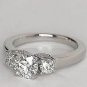 2ct round d vvs1 diamond solitaire engagement wedding ring 14k white gold over