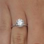 1.00 Ct Round Diamond Engagement Ring 14K White Gold Solitaire Rings Size 5 6 7