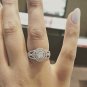 14K White Gold Over Round Cut Ladies Wedding VVS1 Diamond Engagement Ring