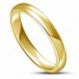 3MM Band 14K Yellow Gold Finish 925 Sterling Silver Womens Ladies Stackable Ring