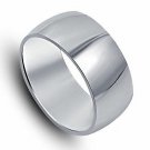 Band 14K White Gold Finish 925 Sterling Silver Womens Ladies Stackable Ring