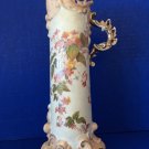 German Rudolstadt Floral Porcelain Ewer Pitcher ca. 1904-1924 MINT