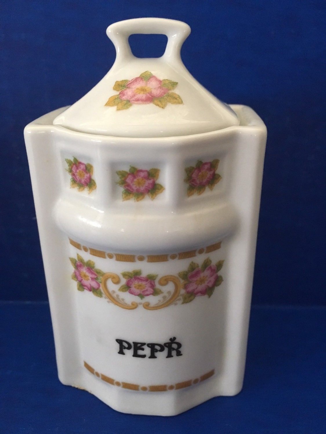 Canister Set Czechoslovakia 1792 Haas & Czjzek China 8 Piece