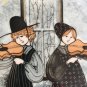 P Buckley Moss "Fiddlers Two" Plate #1 Am. Silhouette Series Anna Perenna, COA