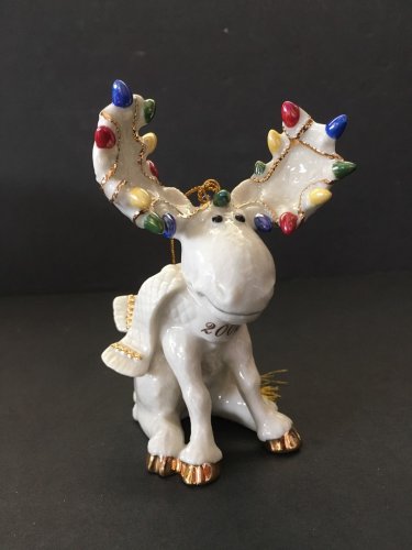 Lenox Ornament Annual Moose 2002 "Moose Merriment" NIB COA MINT