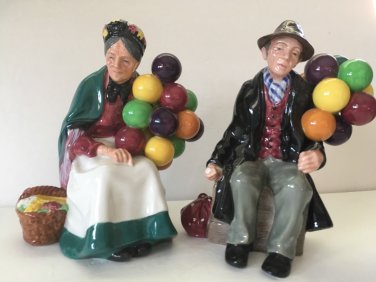Royal Doulton The Balloon Man and The Old Balloon Seller. MINT Sold As Set