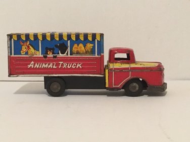 Tin Friction Animal Truck  - Lithograph Circus Animals