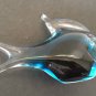 Glass fish. FM KONSTGLAS~RONNEBY~ Sweden Clear & Blue b850-180 SIGNED