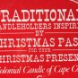 Candle Holders Wooden Block Merry Christmas Colonial Candle of Cape Cod