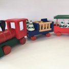 TRAIN Wooden Set, Vintage, 1980s - 11 Pieces