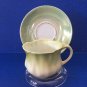GERMANY R.S. Prussia Demitasse Green Cup & Iridescent Green Saucer MINT