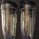 Nutri Ninja 24 oz Cups with Sip & Seal Lids Model 483KKU486 NEW, Set Of 2!
