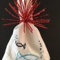 KIM SEYBERT Spider Jeweled Beaded Burst Napkin Ring Holders -Coral Gold-SET OF 4
