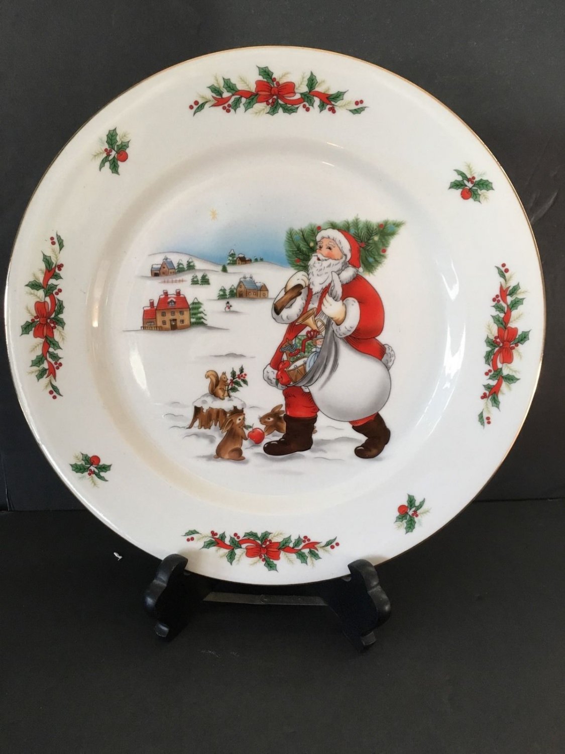  Indonesian  Porcelain  Collector Plate Country Christmas 