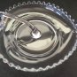 Beaded Glass Candy Dish Imperial Glass Candlewick With Handle