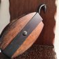 Bookends Wooden Nautical Rigging Pulley And Base Coastal Decor
