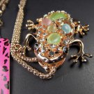 Betsey Johnson Brasilian Opal Frog Opera necklace [JWL_NBJ28_FEE]