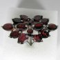 10ct Garnet Floral Cluster Spray Ring Size 6.75 [JWL_RB9A3]