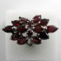 10ct Garnet Floral Cluster Spray Ring Size 6.75 [JWL_RB9A3]
